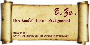Bockmüller Zsigmond névjegykártya